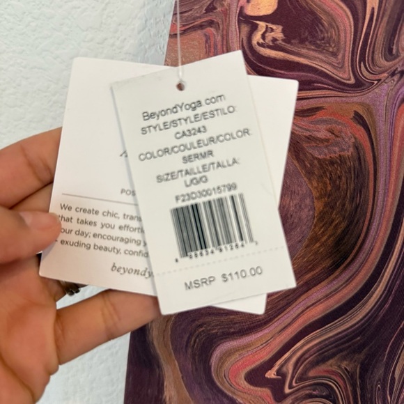 Beyond Yoga- NWT High Waisted Serene Marble Leggings - L - Picture 9 of 10